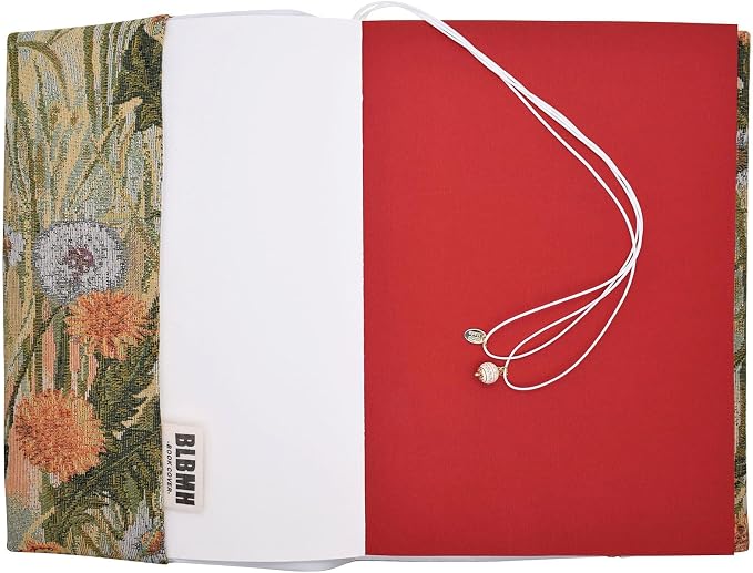 BLBMH 6.5x9.5 Bible Cover Fixed Non-Stretch Fabric Book Protector with Bookmark | Handmade Washable Sleeve for Hardcover/Paperback | Gift for Women - Dandelion