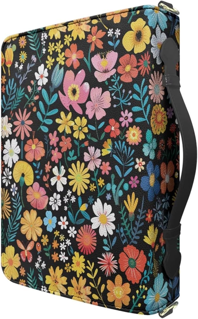 Our Lady of Guadalupe Design Bible Cover Case for Girls, Cute Bible Case for Girls with Strap and Handle, XXL PU Leather Bible Covers with Inner Pockets and Pen Loop, Bible Accessories Girls