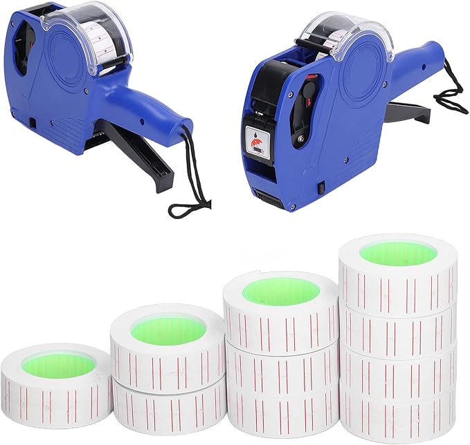 30 Rolls 15000Pcs Labels Price Stickers, Single Row Tag Paper White Pricemarker Machine Sticker for M5500, MX5500, AK813, HG979, 21x12mm