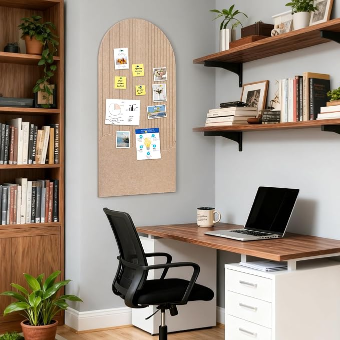 Large Felt Bulletin Board with Self-Adhesive Tape, 96"x48", Cork Board Alternative for Wall, 4-Pack Pin Board Picture Board for Home Office Studio Decor, Includes 120 Pushpins