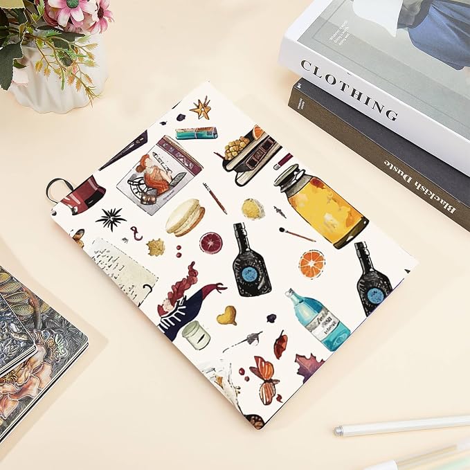 CRASPIRE Gothic Style Stretchable Book Cover Retro Vintage Washable Reusable Large Nylon Cloth Polyester Book Protector Elastic Notebook Wraps Suitable for Most Hardcover Books