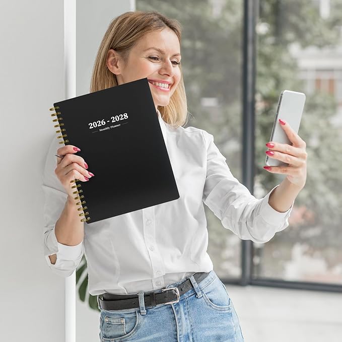 2026-2028 Monthly Planner - 2 Year Monthly Planner Calendar 2026-2028, Jul 2026 - Jun 2028, 8.5" x 11", 24 Months, Spiral-Bound, Tabs, Holidays, Notes, Ideal for School Office Home Planning