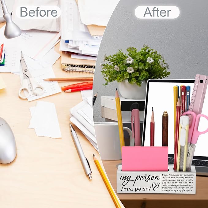 YODOCAMP My Person Gifts, Thank You Gifts for Best Friend Pen and Pencil Holder for Desk, Appreciation Gift for Special Someone, Inspirational Desk Organizer for Loved Ones TZC85