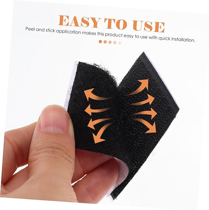 LALAFINA 150pairs Hook and Loop Tape Double Strips Tape Loop Adhesive Backing for Couch Sofa Bed Sheet Rug Carpet Mounting