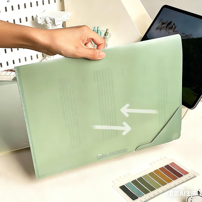 Blue 5-Pack L-Shaped File Folder for Documents, Waterproof A4 Document Holders with Anti-Fall Flap, Plastic File Organizer,A4 Envelopes Filing Folder