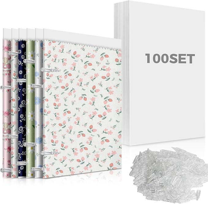 Set of 100 Fabric Organizer Boards Measuring 7.5 X 10.5 Inches,Neat and Easy Comic Book Boards for Fabric Storage,Magazines and Books,This Includes 400 Plastic Alligator Clips for Secure Fastening