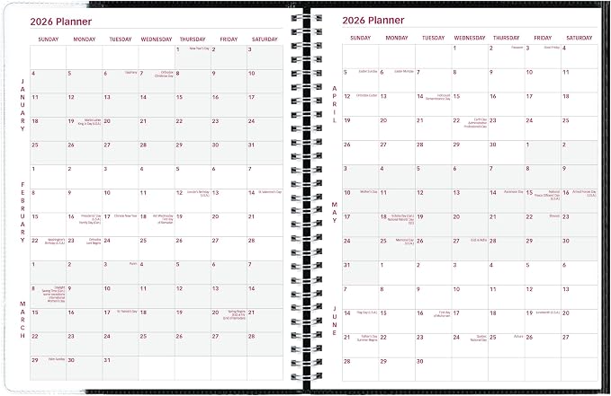 Brownline® 2026 Pre-Vu™ Weekly Planner, Tri-Fold Flexible Cover, Twin-Wire Binding, 11" x 8.5", Black (CB925.BLK-26)