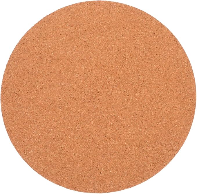 EXCEART Natural Cork Bulletin Board Set 12 Inch Round Self Adhesive Memo Surface for Office Wall Organization Photo Display and DIY Craft Projects