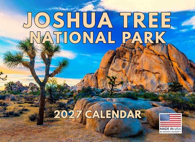 Joshua Tree National Park Calendar 2027 Monthly Wall Calender 12 Month