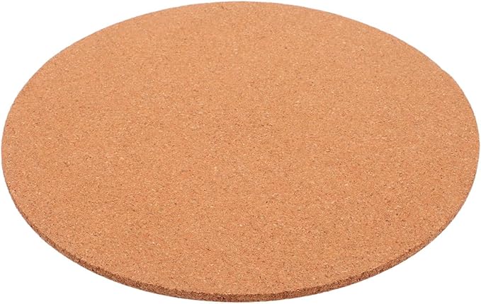 EXCEART Natural Cork Bulletin Board Set 12 Inch Round Self Adhesive Memo Surface for Office Wall Organization Photo Display and DIY Craft Projects