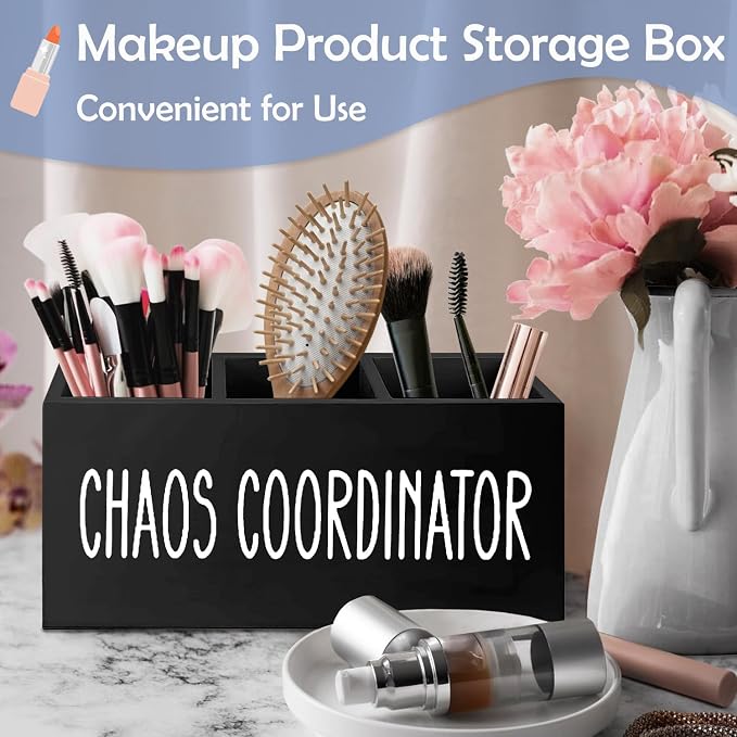 SNNDER Chaos Coordinator Gifts Pen Holder for Desk, Appreciation Thank You Gifts for Teachers Mentors Leader Boss Coworkers Managers Wooden Pen Pencil Holder Organizer for Office Desk Accessories