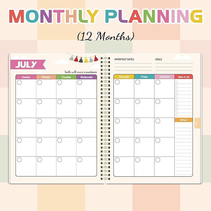 Teacher Planner - Undated Teacher Planner, 8.5" x 11", Lesson Plan Book With Stickers, Class Schedule, Weekly Calendar, Great for School