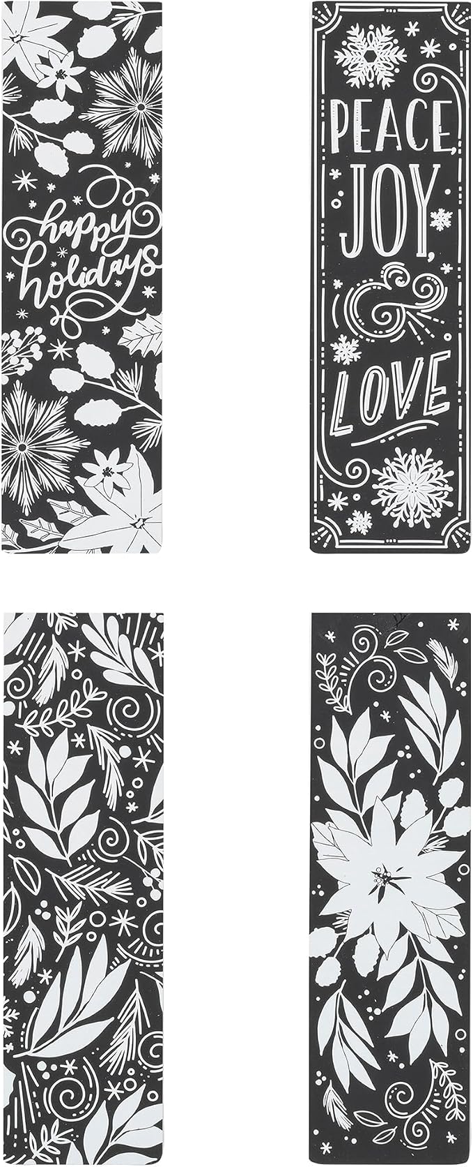 Brea Reese Scratch Art Bookmarks Kit - Snowflakes, 10 Holiday Designs, Dual-Tip Stylus, Metallic Winter DIY Toy Craft Set, Handmade Gift Idea for Adults