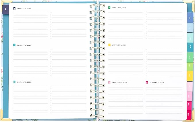 Simplified 2026 12-Month Spiral Weekly Planner — Faraway Land — January 2026 - December 2026, Calendar Year Organizer with Stickers, Pockets, and Keepsake Box