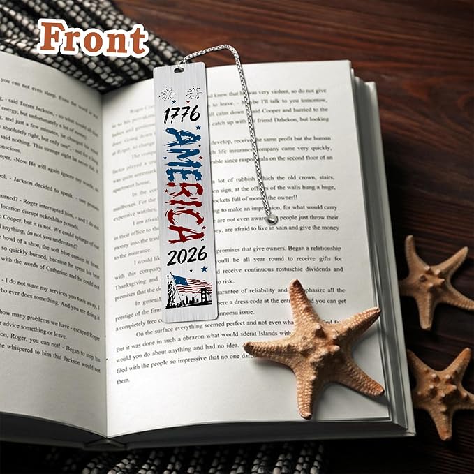 USA 250th Anniversary Decorations, 1776-2026 America Bookmark, 250 Years Birthday Patriotic Gifts