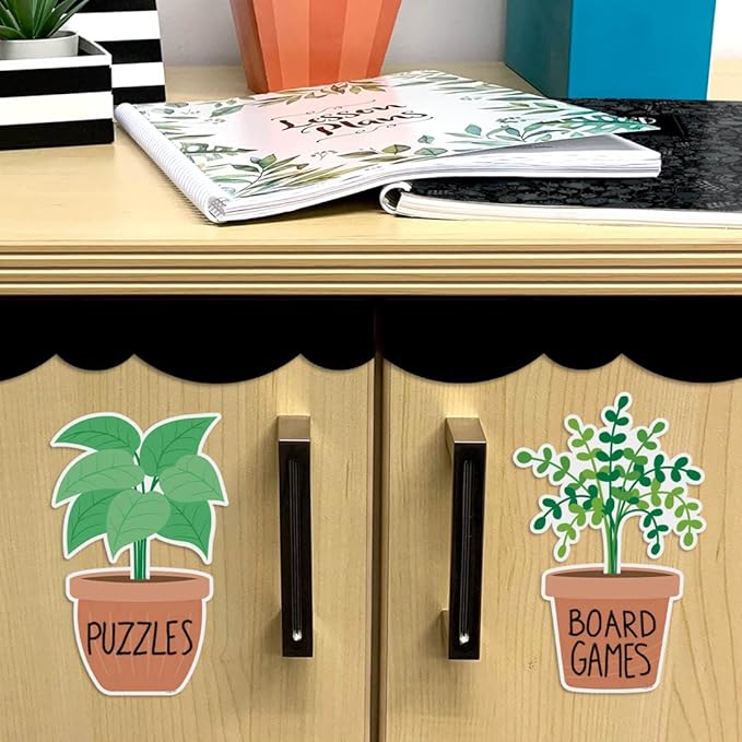 CTP Potted Plants 6" Cut-Outs Learning Décor Accents for Classroom (Creative Teaching Press 10597)