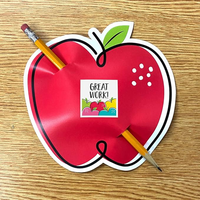 CTP Doodle Apple Red 6" Cut-Outs Learning Décor Accents for Classroom (Creative Teaching Press 10589)