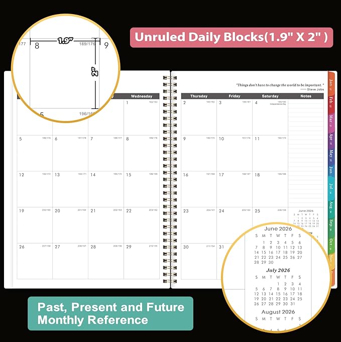 2026-2029 Monthly Planner - 3 Year Monthly Planner 2026-2029, July 2026 - June 2029, 36 Months Calendar with Colorful Tabs & Inner Pocket, 9" x 11"