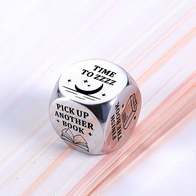 Book Lovers Gifts Reading Decision Dice, Funny Bookish Gift for Women Men Stocking Stuffer Gifts for Women Men Her Him Readers Reading Friends Bookish Bookworm Books Nerd Librarian, Book Club Gift