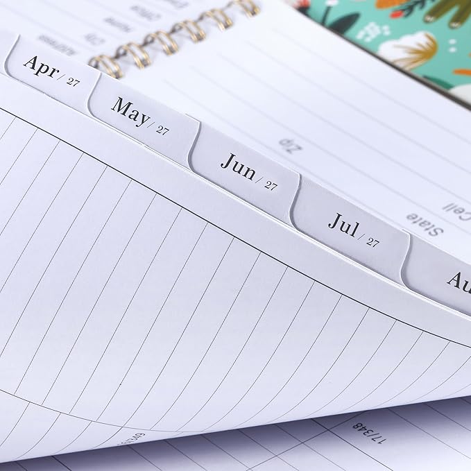 2026-2027 Monthly Planner - Monthly Planner from July 2026 to December 2027, 8.5" x 11", 12 Months Calendar Planners with Tabs, Inner Pocket