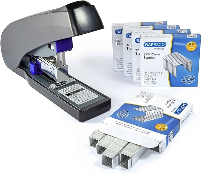 Rapesco Heavy Duty Stapler with Staples Set, X5-90ps with 5,000 923/12mm Staples