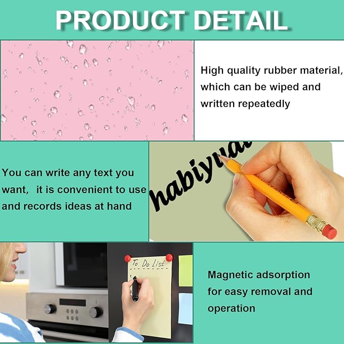 JarThenaAMCS 8Pcs Pastel Dry Erase Board Magnets Waterproof Removable Hexagon Shaped Magnetic Boards for Back to School Home Office Classroom Wall Table Whiteboard Teachers Teaching Supplies