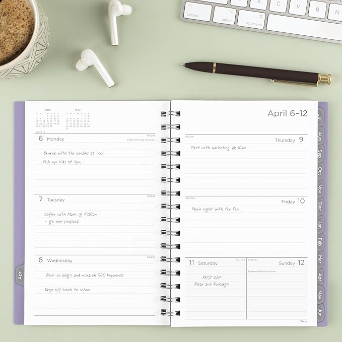 Mead Planner 2026-2027 Weekly & Monthly Academic 15-Month April-June, 5.5" x 8.5", Lilac (CAW42019)