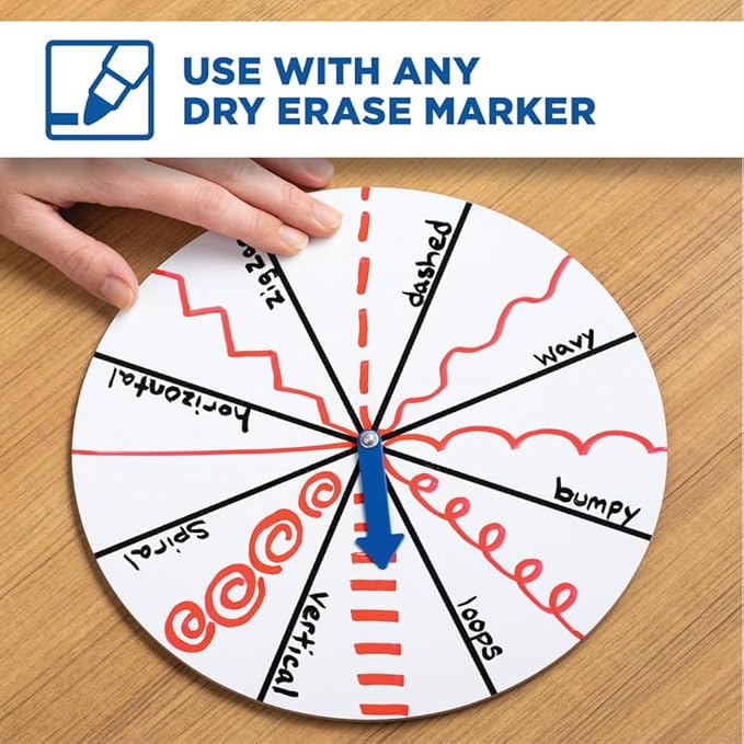 Prang Dry Erase Activity Spinner Board, 1 Ct, Cassie Stephens Art Teacher