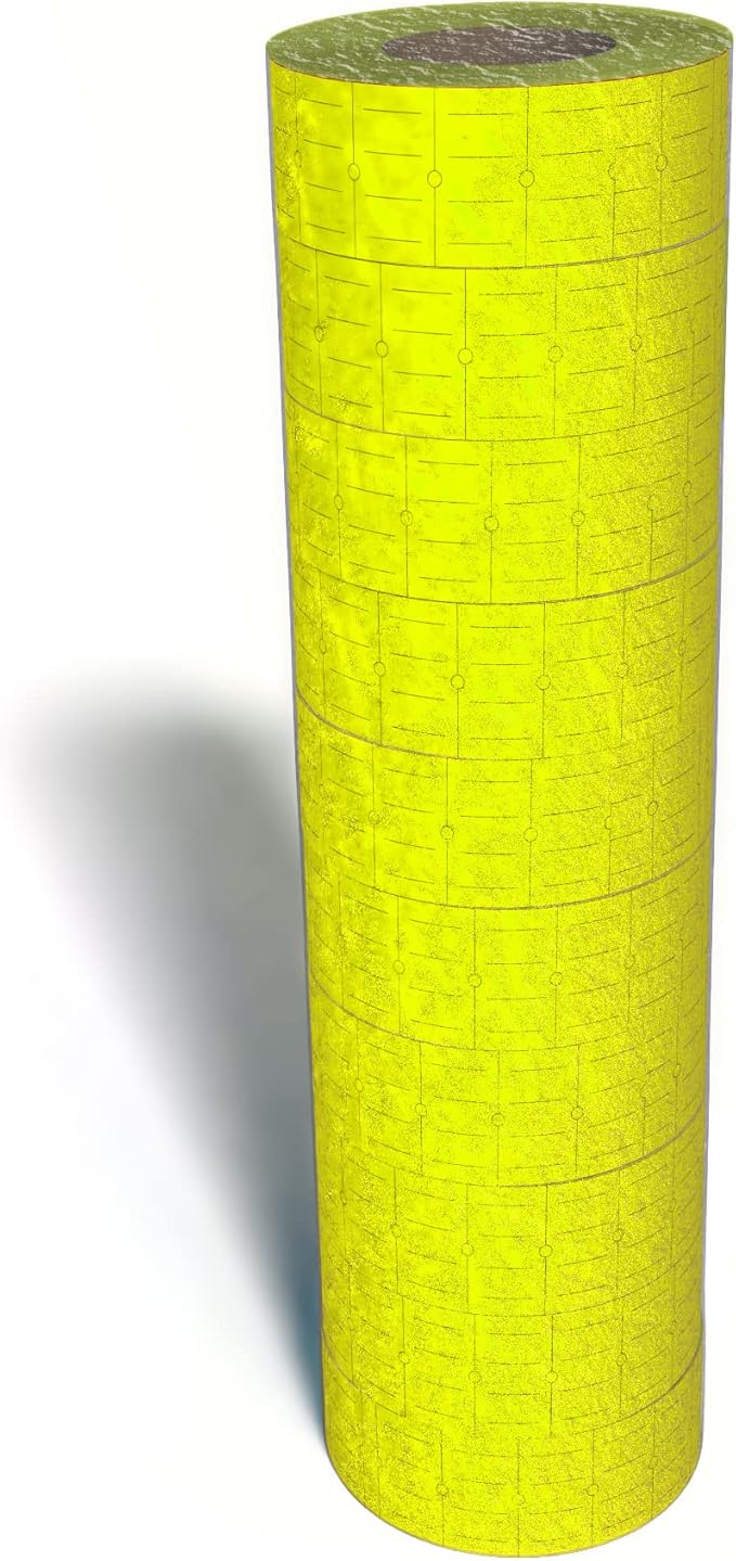 Labels to fit: Motex MX5500, Towa GS Series,Halmark Model H, Kenco 18-8,000 Labels by Kenco (Fluorescent Yellow)