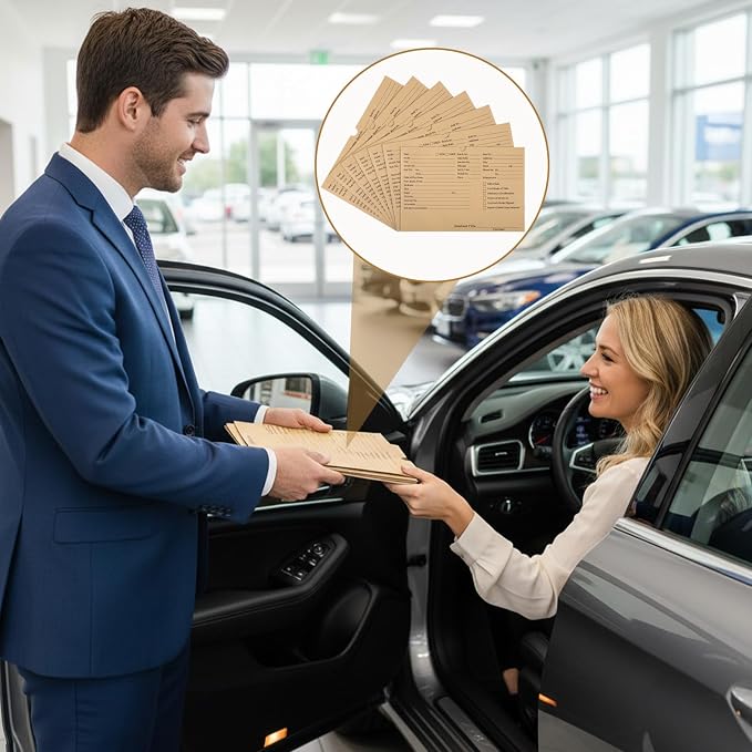 120 Pcs Project Folders - Heavy Duty Paper File Jackets for Automotive Documentation, Essential Dealership Supplies & Organization (9x12 Inch)