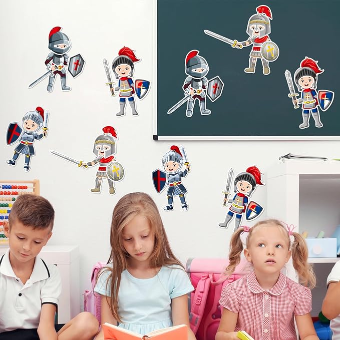 Tenceur 192 Pcs Armor of God Stickers Craft Kit for Kids Religious Bible Medieval Stickers Armor of God Decoration for Toddler Sunday School Christian Art Classroom DIY Bulletin Board Party Activities