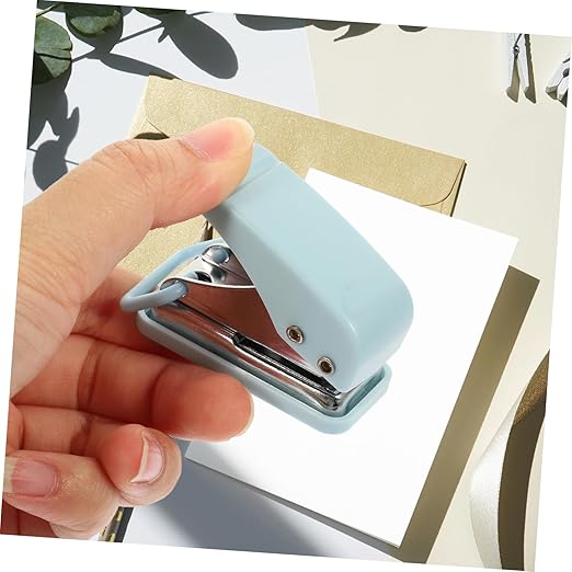Holibanna Mini Hole Puncher Compact Single Hole Punch for Office School and Home Use Ergonomic Design Durable for Adults