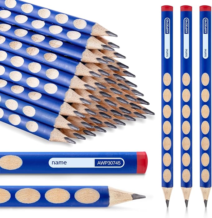 M&G 50 Pcs Triangular Pencils for Kids, Triangular Pole with Grip Correction 2B Pencils, Graphite Wood Pencils with Smooth Writing for School, Office Supplies, Painting, Sketching, Weddings, Party