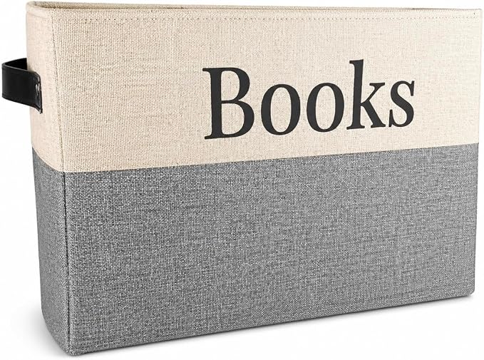 Book Storage Box with stylish design. Keep all of your Books in one easy space saving box. Great for for home storage or for classroom.