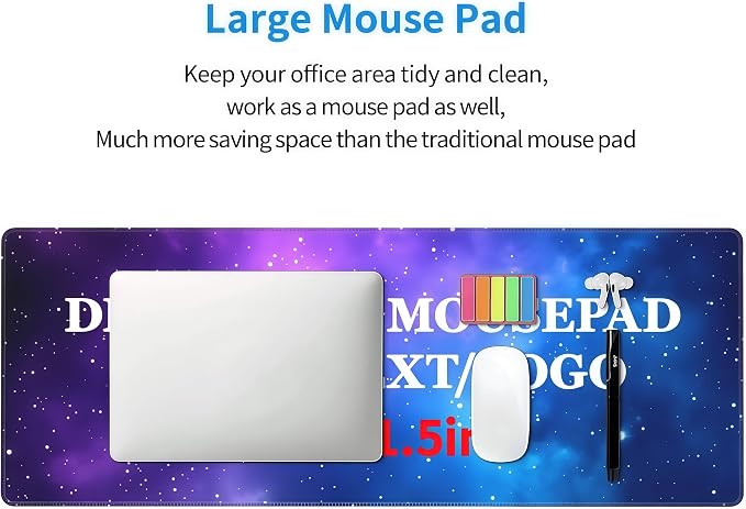 Custom 12" X 31.5" Desk Mat with Photo Logo Text, Personalized Mouse Pad with Picture, Custom Big Mouse Pads for Desk, Gift for Men Dad Husband on Birthday Anniversary Christmas