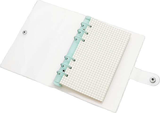 A6 A5 6-Holes Colorful PVC Cover Personal Organizer with Snap Button Closure File Folder for Loose Leaf Sheet Notebook (Holiday, A6 mini Set)