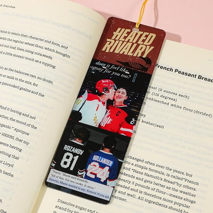 Heated Rivalry Inspired Bookmark Merch Stuff, Ilya Rozanov 81 Shane Hollander 24 Acrylic Bookmarks Gifts Accessories Merchandise for Fans Women Men Easter Birthday Book Lovers (4pcs Style D)