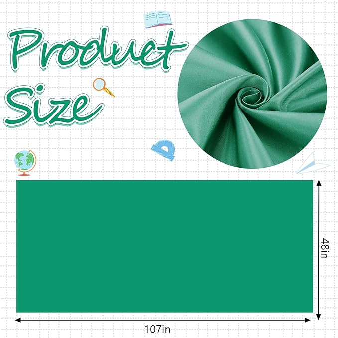 Mindsoft Bulletin Board Fabric 48 '' x 107 '' Class Fabric for Classroom Bulletin Board Decor, Pillows, Curtains, Crafts(Bright Green)