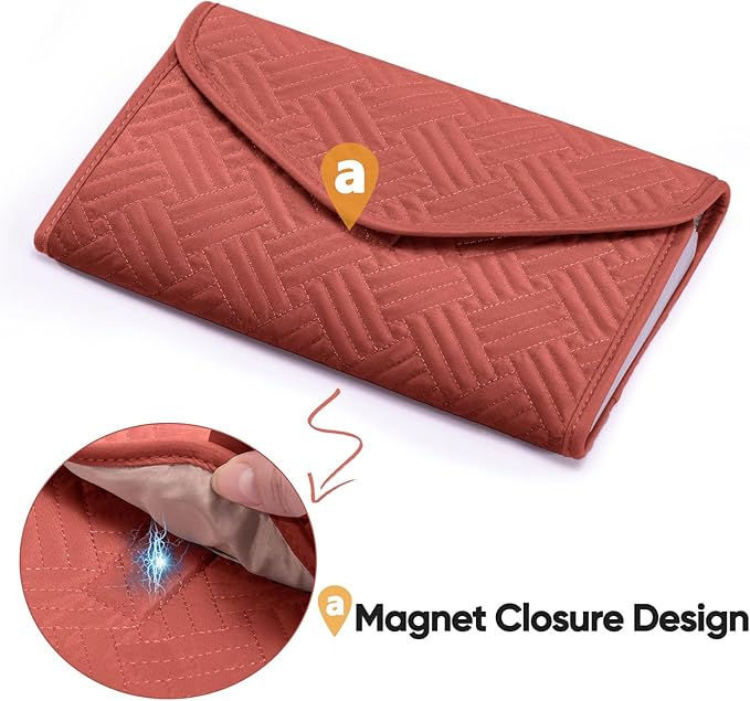 Fabric Bill Organizer with Pockets 10x6 Receipt Organizer for Business - Receipt Holder Organizer - Cash Organizer -Coupon Holder - Money Organizer for Cash- Small Accordion File Organizer