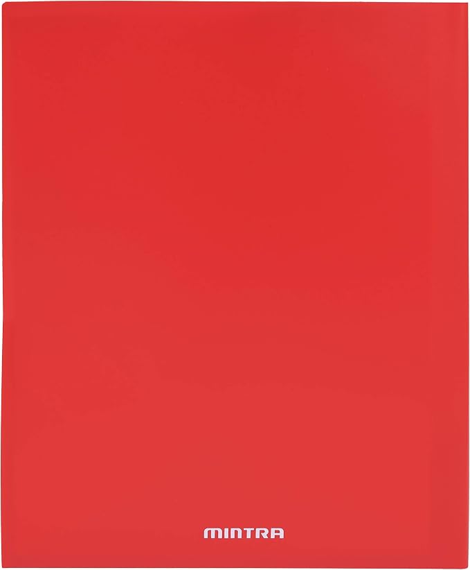 Mintra Office Poly Pocket Folders (Red, 8pk)
