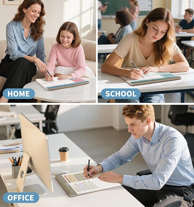 104 Pgs Weekly To Do List Notepad, 52 Duplex-Printed Undated Sheets 100 GSM（8.5"×11") Weekly Desk Planner For Work Home School Office Desk Accessories Supplies & Goal Setting Tasks - Blue