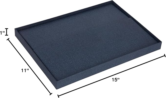 Bigso Katia KD Collapsible Storage Box with Labelframe for Easy Identification - Simple Assembly without Tools - Decorative Storage Boxes with Lids - 11.3in x 15.4in x 6.4in - Blue