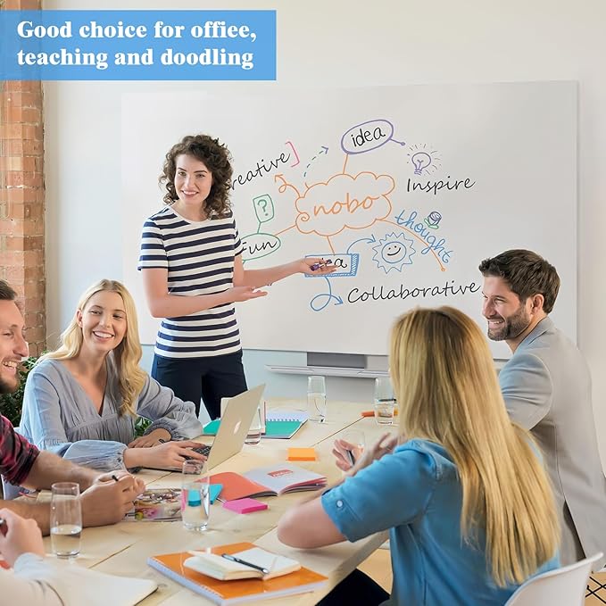 Eagles Magnetic White Board Film, 20" x 40" Dry Erase Whiteboard Paper, Self Adhesive Whiteboard for Office, Home, Conference Room Wall with Marker, Eraser, Pen Container