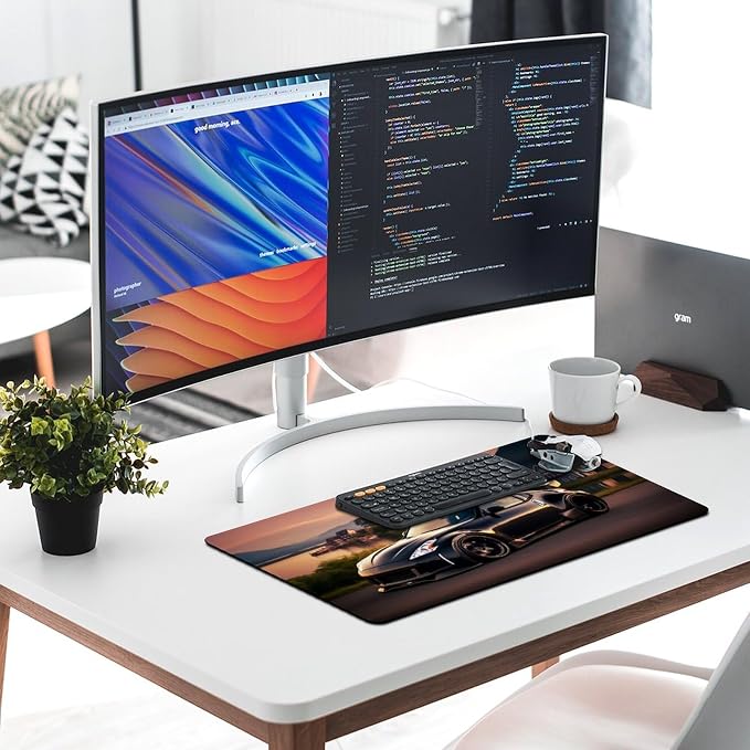 JDM Car Desk Mats on Top of Desks Pad Japanese Large Mouse Pads Gaming Cool 370z JDM Car Cool Japanese Big Mousepad for Desktop Keyboard Computer Mat 40X75cm