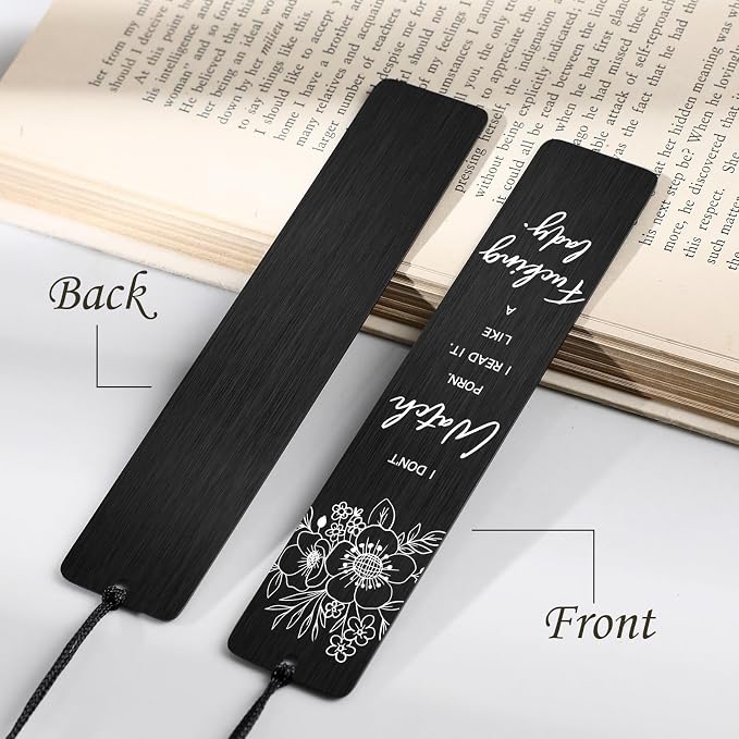 Funny Bookmark Book Lovers Gift - Dark Romance Bookmark Stainless Steel Bookmarks Birthday Gifts Women Nerd Bookish Gift Bookworm Coworker Friends Book Club Dark Romance Novel Lovers