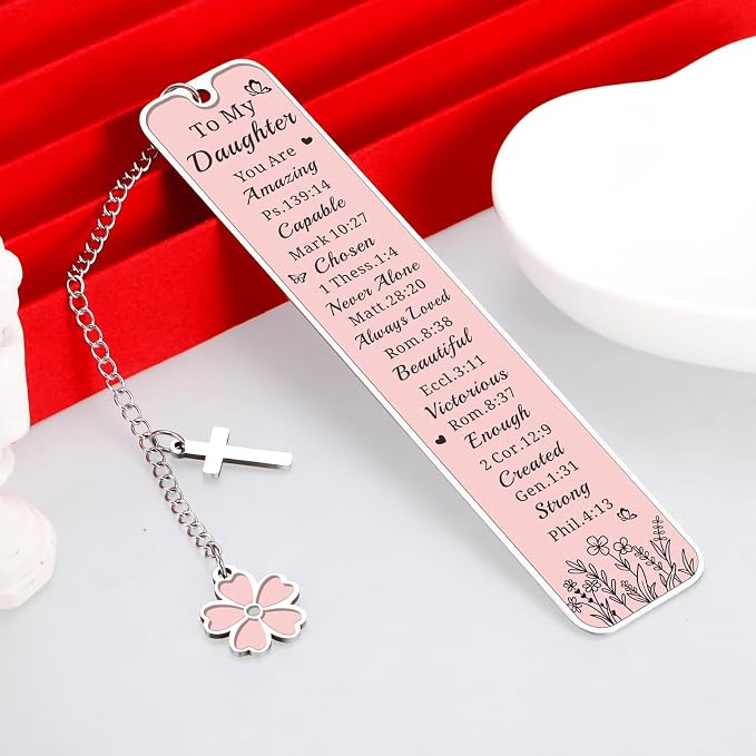 Bible Bookmark Baptism Gifts for Girls Women Adults Confirmation Gifts for Teen Girls First Communion Gifts for Girls Christian Bookmarks for Reading Women Christmas Birthday Present for Daughter