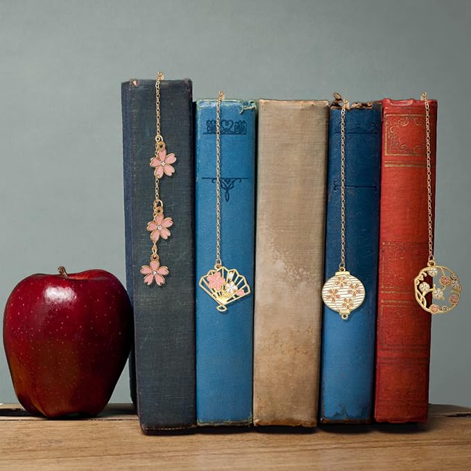 Metal Flower Bookmark Set, Bookmark Gift for Women Mother's Day, Girlfriend and Friend Graduation, Teacher's Day, Thanksgiving, Cute Bookmarks Gift, Bookmarks for Book Lovers