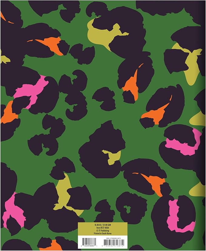 TF Publishing July 2026 - June 2027 Lucky Leopard Large Monthly Planner with Thick Paper - 12 Month Academic Planner 2026-2027 with 2-Page Spreads, Large Calendar Grids and Prompts - 9 in x 11 in