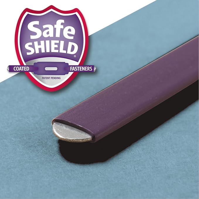 Smead Pressboard Classification File Folder with SafeSHIELD Fasteners, 2 Dividers, 2" Expansion, Letter Size, Assorted Colors, 10 per Box (14025)