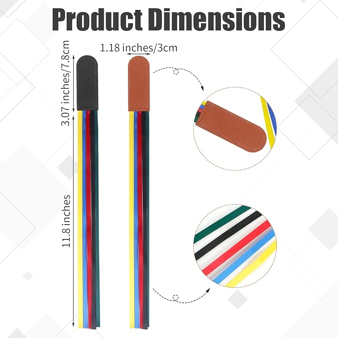 2Pcs Bible Ribbons Bookmarks, Christian Bookmarks Tassels, Artificial Leather Book Marks with Colorful Ribbon, Book Accessories for Reader Easter Gift, Bible Accessories Women (Brown+Black)